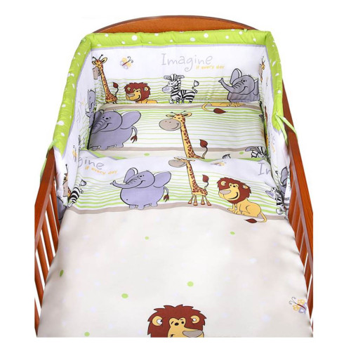 2-dielne posteľné obliečky New Baby 90/120 cm zelené safari - CA22488