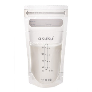 Sterilné vrecká pre skladovanie mlieka a pokrmov Akuku 150ml 30 ks - CA45230