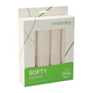 Látkové plienky z organickej bavlny New Baby Softy 70 x 70 cm 4 ks - CA46903