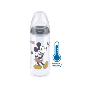 Dojčenská fľaša na učenie NUK Disney Mickey s kontrolou teploty 300 ml - CA47409