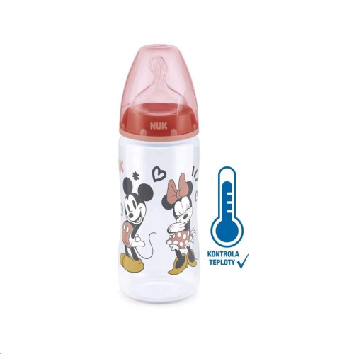 Dojčenská fľaša na učenie NUK Disney Mickey s kontrolou teploty 300 ml - CA47409