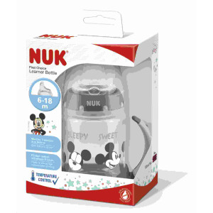 Dojčenská fľaša na učenie NUK Disney Mickey s kontrolou teploty 150 ml - CA47838