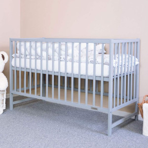 Detská postieľka New Baby BASIC sivá - CA50992