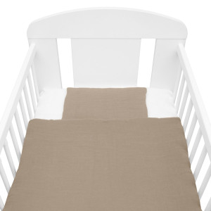 Mušelínové 2-dielne posteľné obliečky New Baby béžová - CA52134