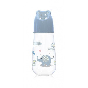 Dojčenská fľaša  Baby Care Sloník 125ml - Moonlight Blue-BS51329