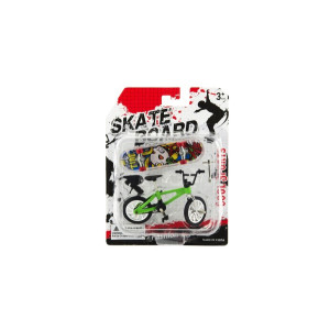 Skateboard prstový a koleso plast 10cm asst na karte 00312850